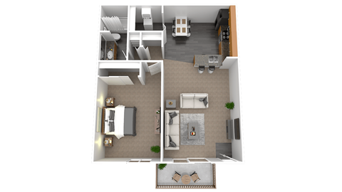 a floor plan of a two bedroom apartment with two bathrooms and a balcony